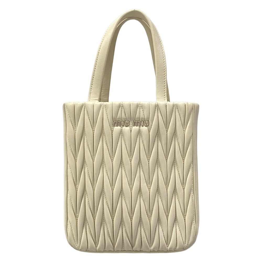 Miu Miu Miu Crystal/Matelasse Tote Bag